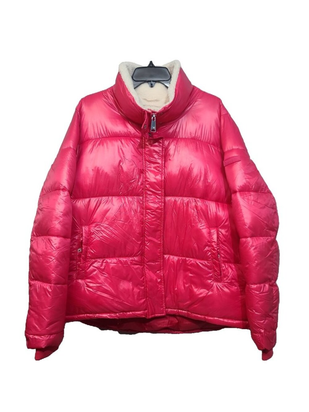 Koolaburra by UGG Sherpa-Trim Puffer Jacket XL Bright Pink EUC
